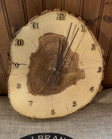 Wyoming Green Ash Tree Slab Wall Clock