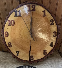 WWyoming Spruce Tree Slab Wall Clock